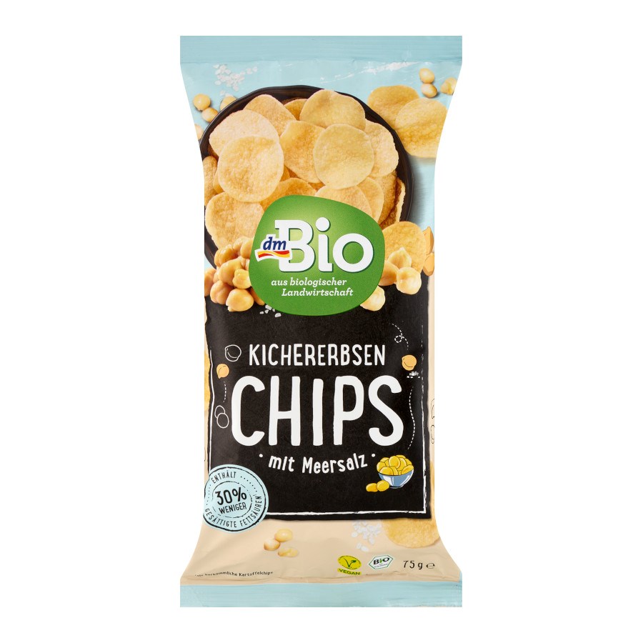 Cícerové lupienky s morskou soľou, 75 g od dmBio