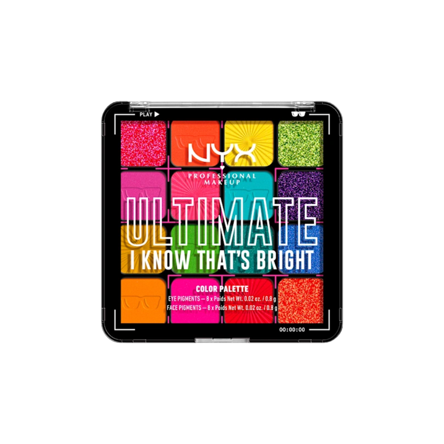 Paletka očných tieňov Ultimate - 04 I Know Thats Bright od NYX PROFESSIONAL MAKEUP